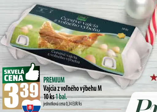 PREMIUM Vajcia z voľného výbehu