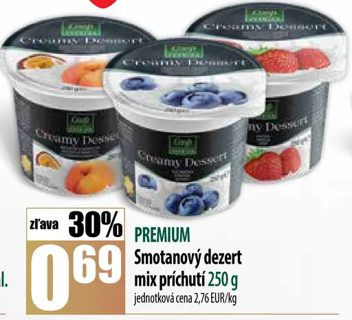 Smotanový dezert mix príchutí