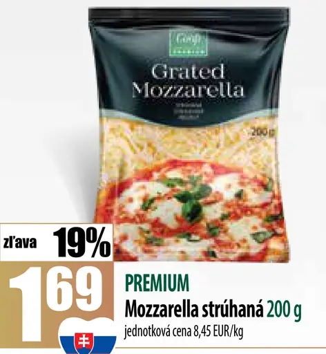 Mozzarella strúhaná