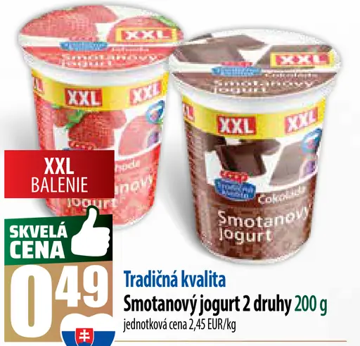 Tradičná kvalita smotanový jogurt