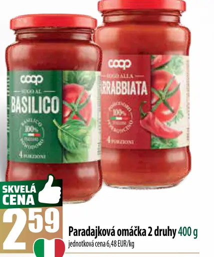 Coop Paradajková omáčka