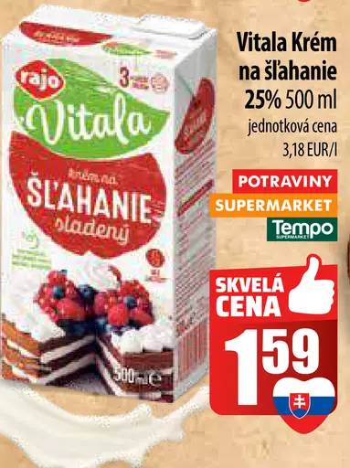 Rajo Vitala Krém na šľahanie