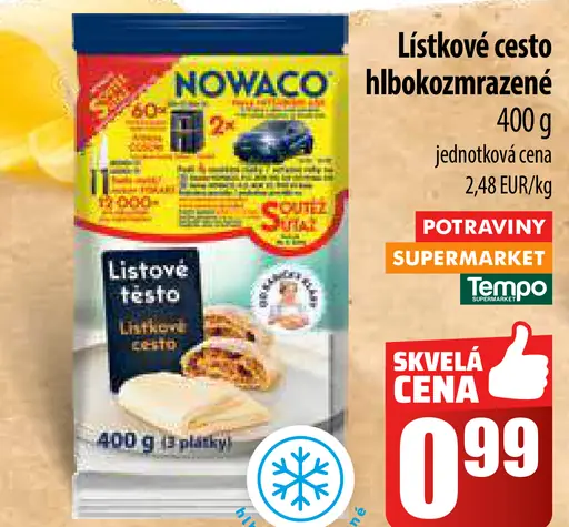 Nowaco lístkové cesto