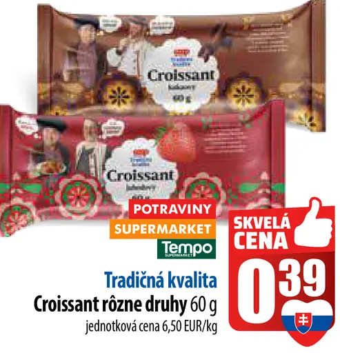 Tradičná kvalita Croissant plnený