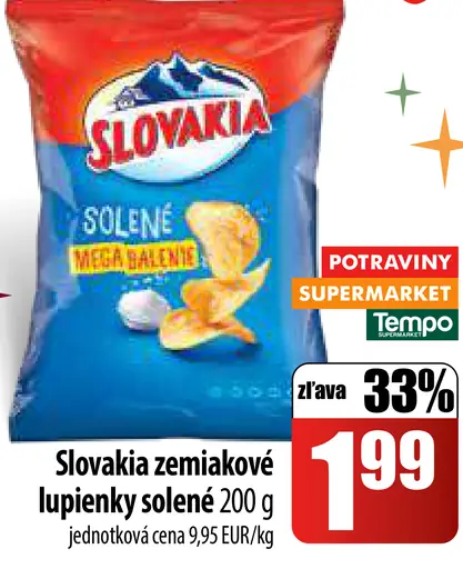 Slovakia zemiakové lupienky solené