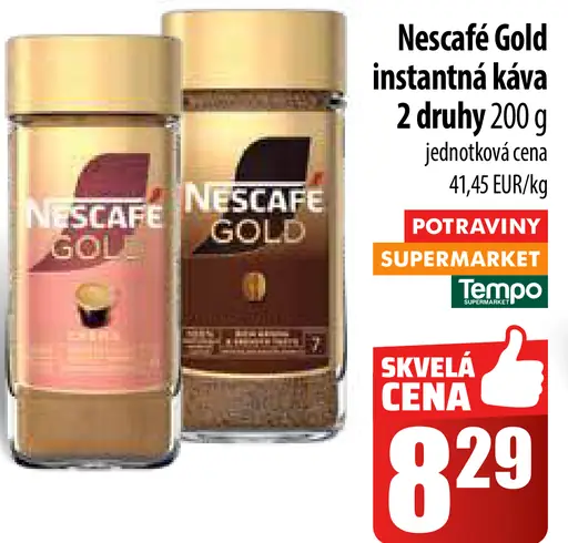 NESCAFÉ GOLD, instantná káva