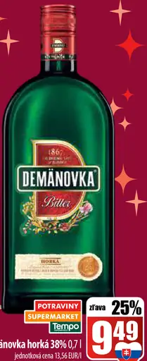 Demänovka horká 38%