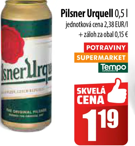 Pilsner Urquell plechovka