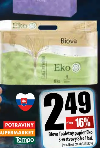 Biova Eko Toaletný papier Eko