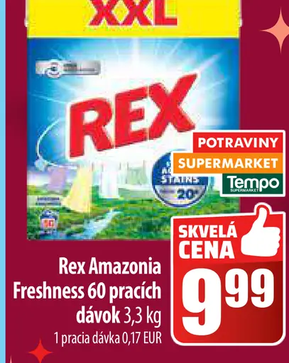 Rex Amazonia Freshness prášok na pranie