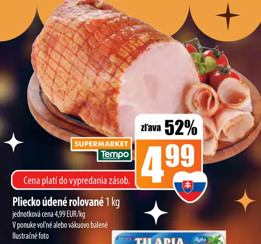 Plecko údené rolované