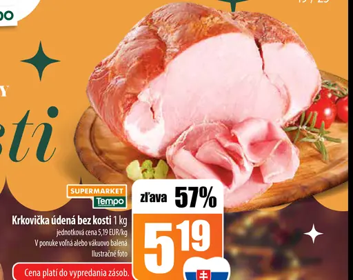 Krkovička údená bez kosti