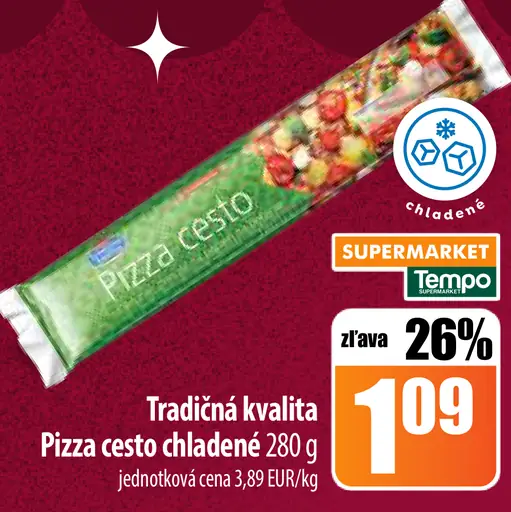 Tradičná kvalita Pizza cesto chladené