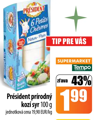 Président Petit Chèvre prirodný kozí syr