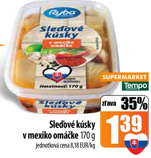 Ryba Sledové kúsky v mexiko omáčke