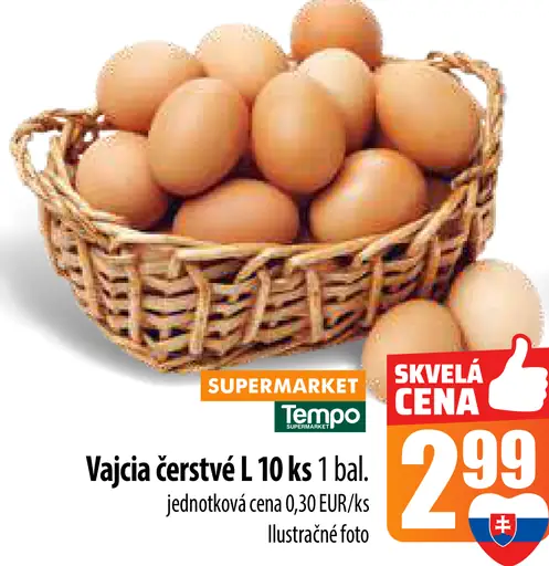 Vajcia L čerstvé