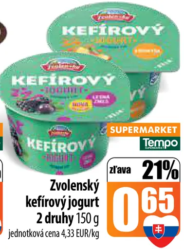 Rajo Kefírový jogurt Zvolenský