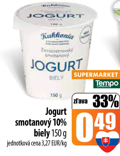 SABI Jogurt smotanový 10% biely