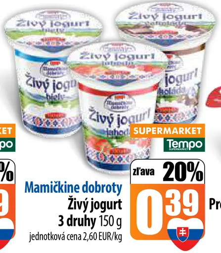 Mamické dobroty Živý jogurt