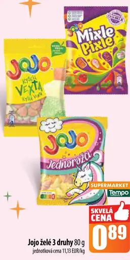 Jojo želé Mixle Pixle Vexta Jednorožci