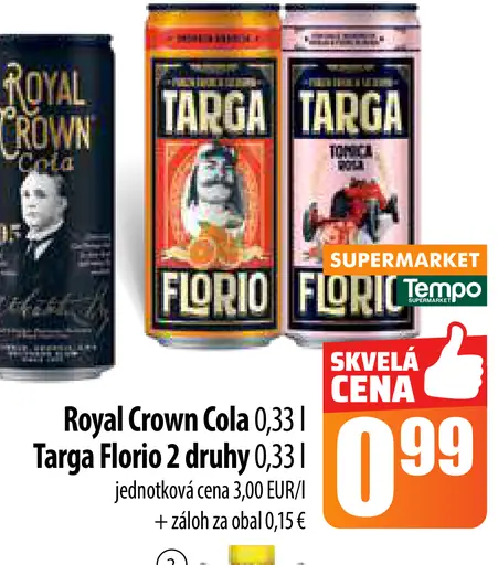 Royal Crown Cola plechovka Targa Florio plechovka