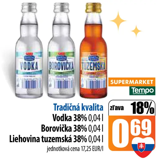Tradičná kvalita Vodka 38%