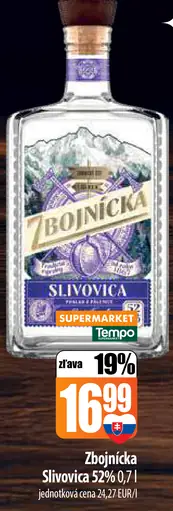 Zbojnícka Slivovica 52%