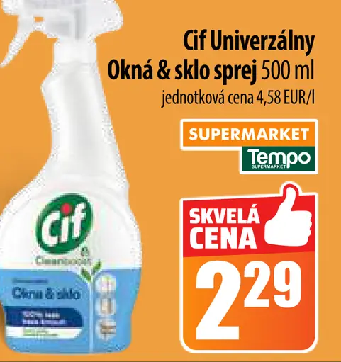 Cif Univerzálny Okna & sklo sprej