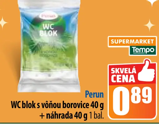 Perun WC blok s vôňou borovice
