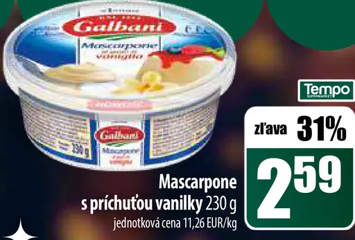 Galbani Mascarpone vanilková príchuť