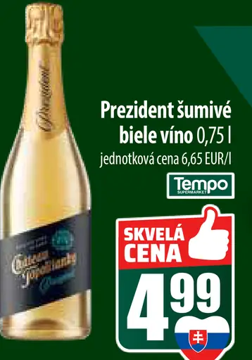 Prezident šumivé biele víno