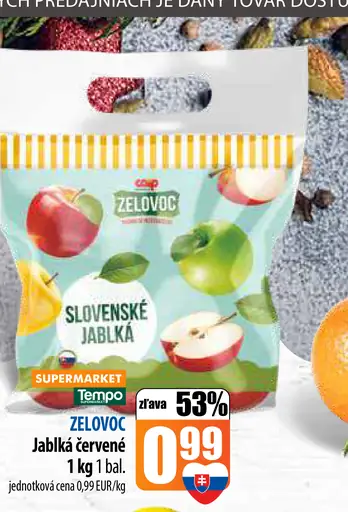 Zelovoc Jablká červené