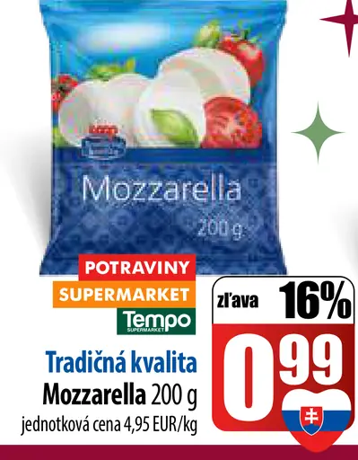 Mozzarella tradičná kvalita
