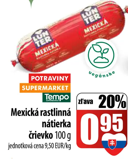 Mexická rastlinná nátierka črievko