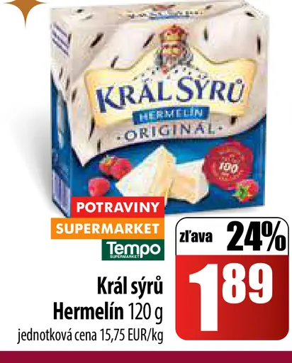 Kráľ sýru hermelín