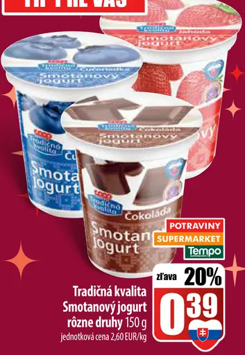 Tradičná kvalita smotanový jogurt