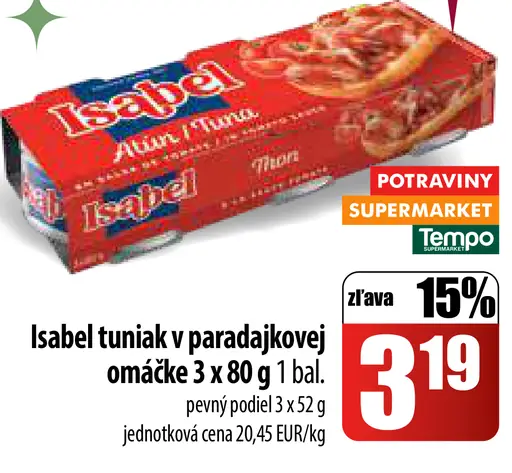 Isabel Tuniak v paradajkovej omáčke