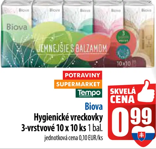 Biova Hygienické vreckovky
