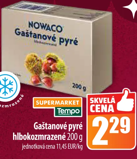 Nowaco Gaštanové pyré hlbokozmrazené