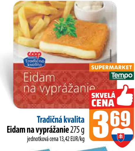 Tradičná kvalita Eidam na vyprážanie