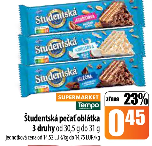 Študentská pečať oblátka