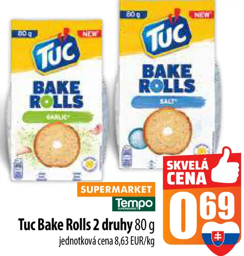 Tuc Bake Rolls 2 druhy