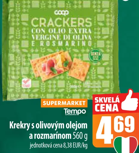 Coop Krekry s olivovým olejom a rozmarínom