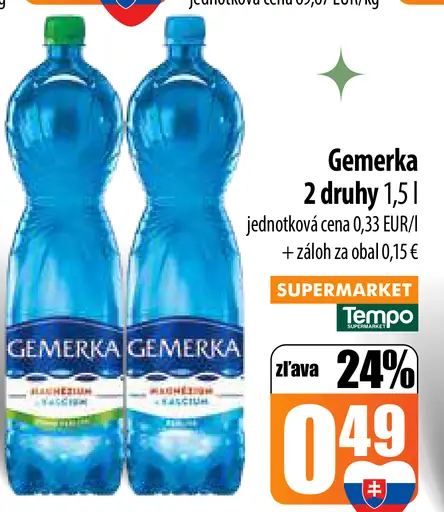 Gemerka perlivá/neperlivá voda