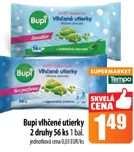 Bupi vlhčené utierky