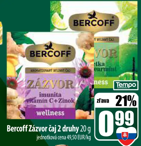 Bercoff Zázvor Extra silný čaj