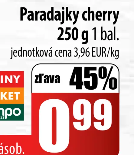 Paradajky cherry strapcové