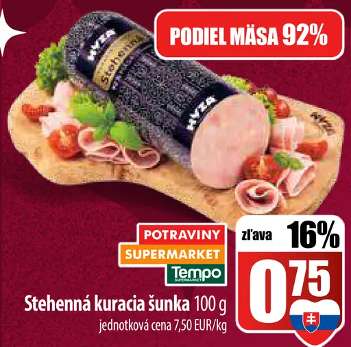 Stehenná kuracia šunka