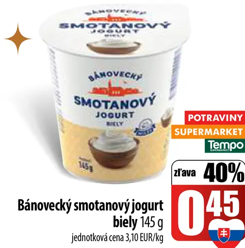 Bánovecký smotanový jogurt biely