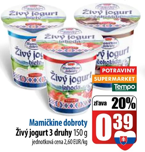 Mamičkina dobroty Živý jogurt 3 druhy